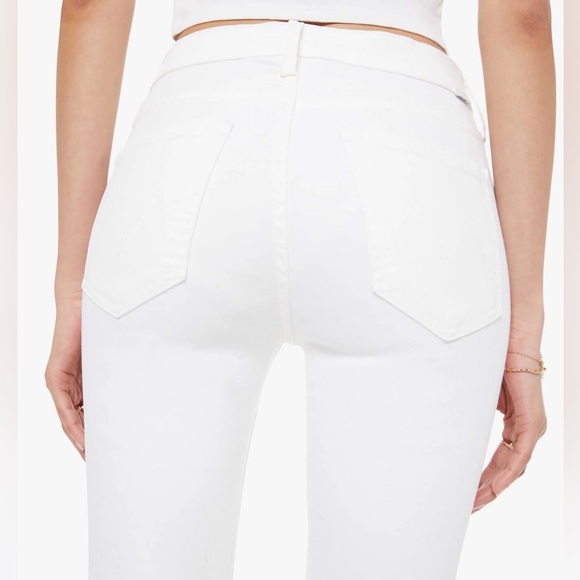 MOTHER sz 24 The Mid Rise Dazzler White Denim Pants The Fairest of them All - Picture 14 of 14